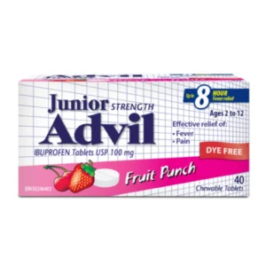ADVIL JR CHEW TB 100MG FRUIT PUNCH DYE FREE 40