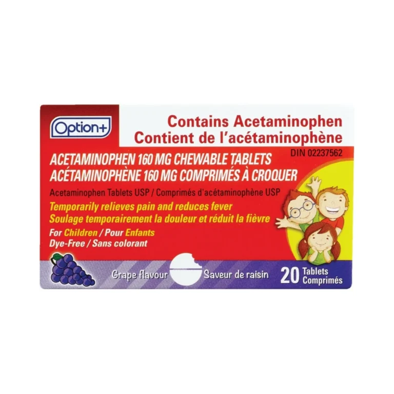 OPTION+ ACETAMINOPHEN CHILD GRAPE TB 160G 20