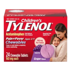TYLENOL CHILD CHEWABLE TB GRAPE 160MG 20